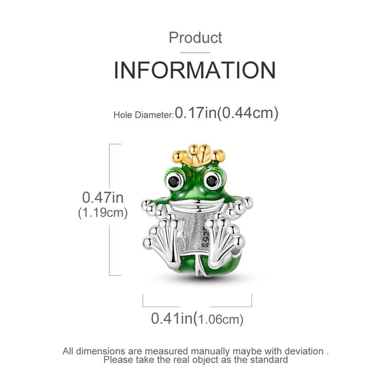 Książę Żaba Bajka Koraliki Miedź Oryginalne Koraliki Pasują do Oryginalnych Bransoletek z Charmsami Biżuteria Prezenty Dla Kobiet