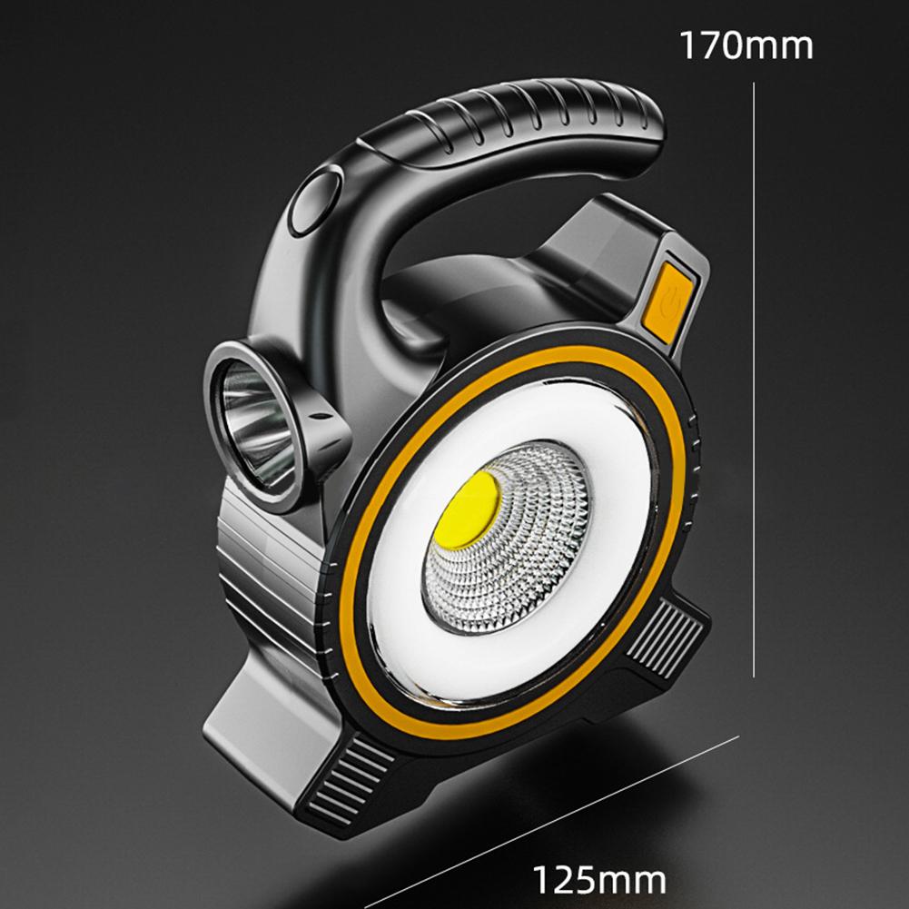 Portable Solar COB Work Lamp USB Rechargeable Camping Lantern Outdoor Emergency Powerbank Tent Flood Flashlight Repair Spotlight