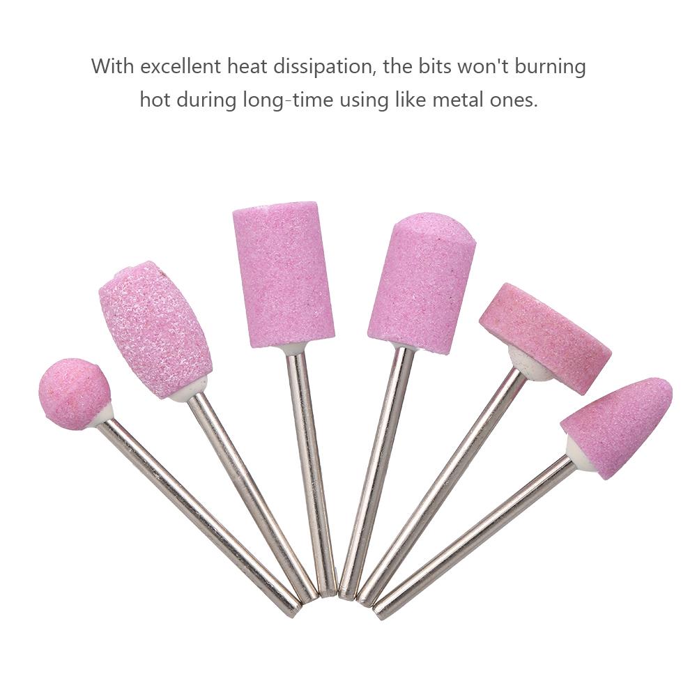 12PCS Quartz Nail Drill Bits Set Nail File Drill Replacement Bits Manicure Nail Art Tools