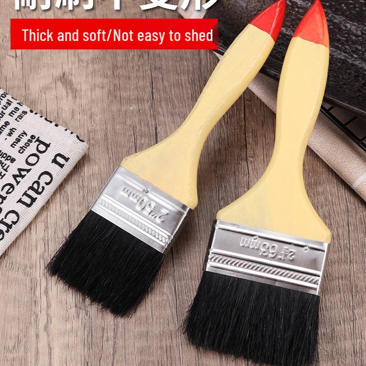 Black Pig Bristle Oil Paint Brush for Hard Hair