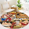 One Piece Monkey D Luffy Round Area Rug Carpet Rug For Living Room Bedroom Sofa Playroom Decor Nonslip Floor Mat