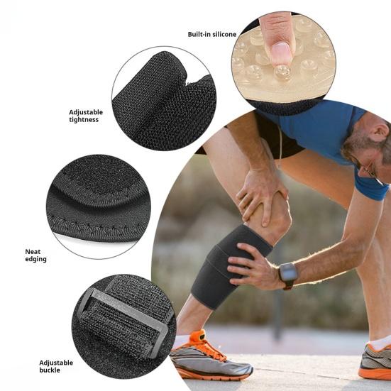 

Футбольный щиток Yousheng для детей, молодежи, взрослых, защита голени, компрессионный рукав для футбольной ноги для бега, спорта, фитнеса чёрный