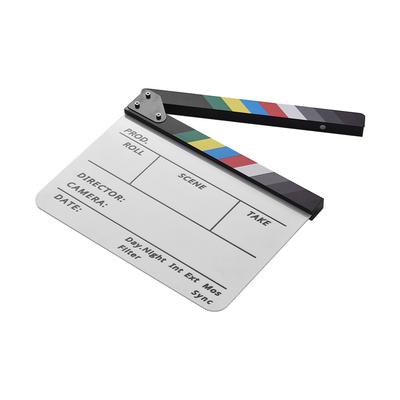 Trocken abwischbares Acryl-Regie-Film-Schindelbrett, Film-TV-Schnitt-Action-Szenen-Klappbrett, Schiefer