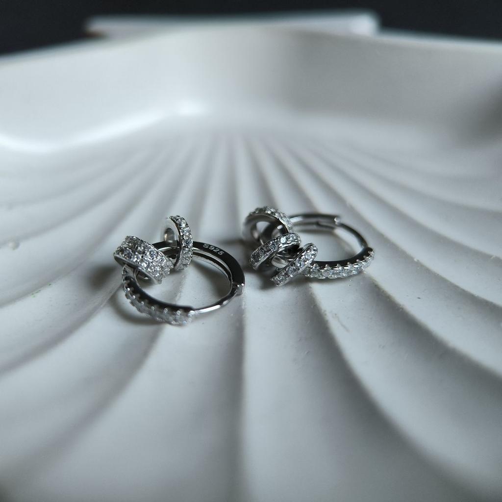 Brincos de prata com zirkonia cúbica (2180715)