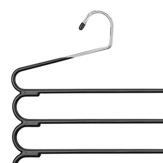Oppbevaring Bukser Henger 5-lags Design Multifunksjonell Plassbesparende Rynkefritt skap Skjerf Jeans Skap Organizer Hjemmeutstyr