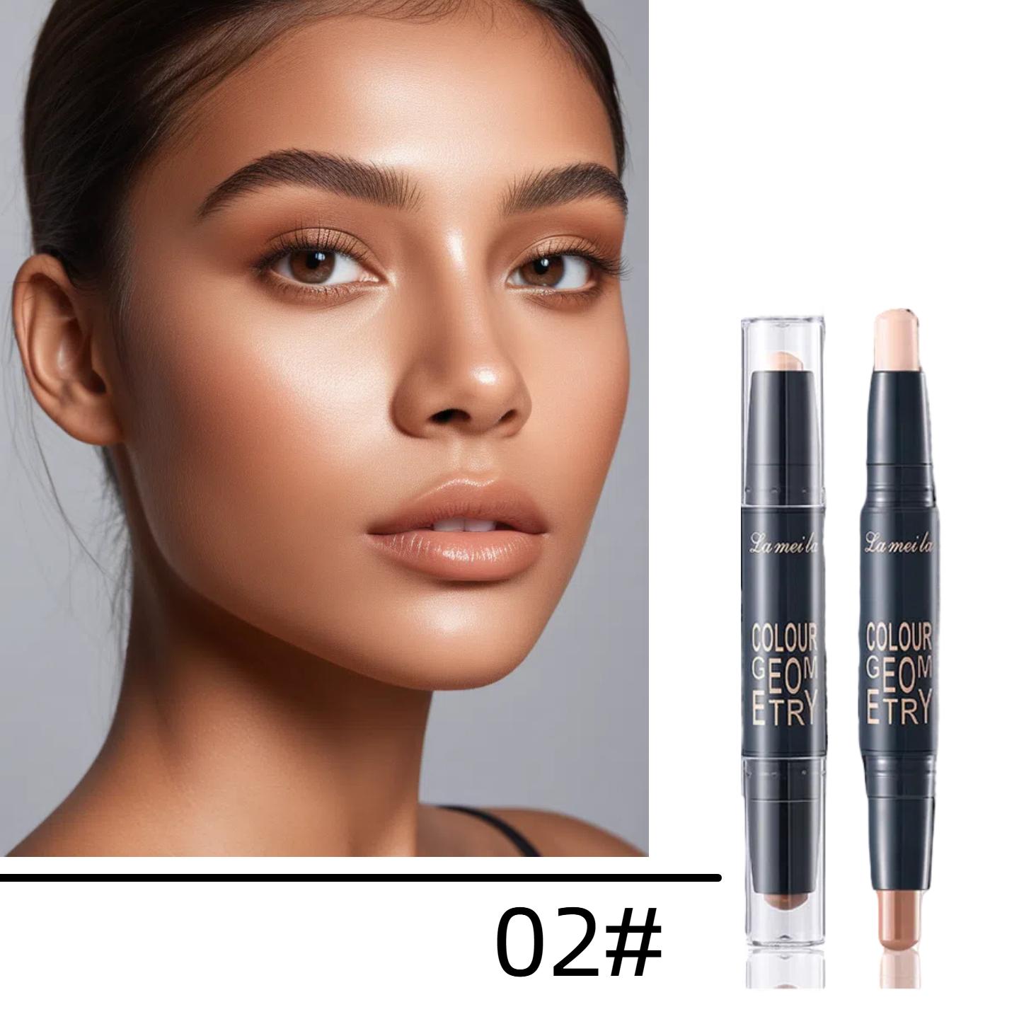 

Lameila Double-ended Contour and Concealer Stick, 3.6g 2#Ivory White+Dark Coffee