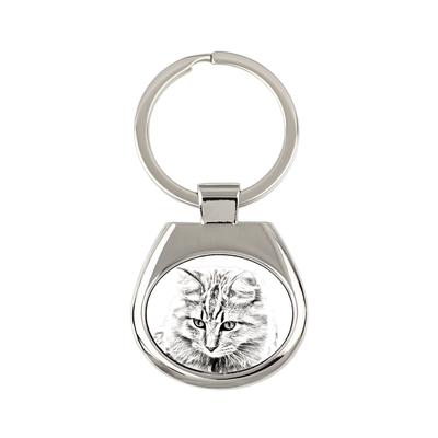 American Bobtail - porte-clés avec un chat, porte-clés avec un imprimé, pendentif personnalisé de la marque