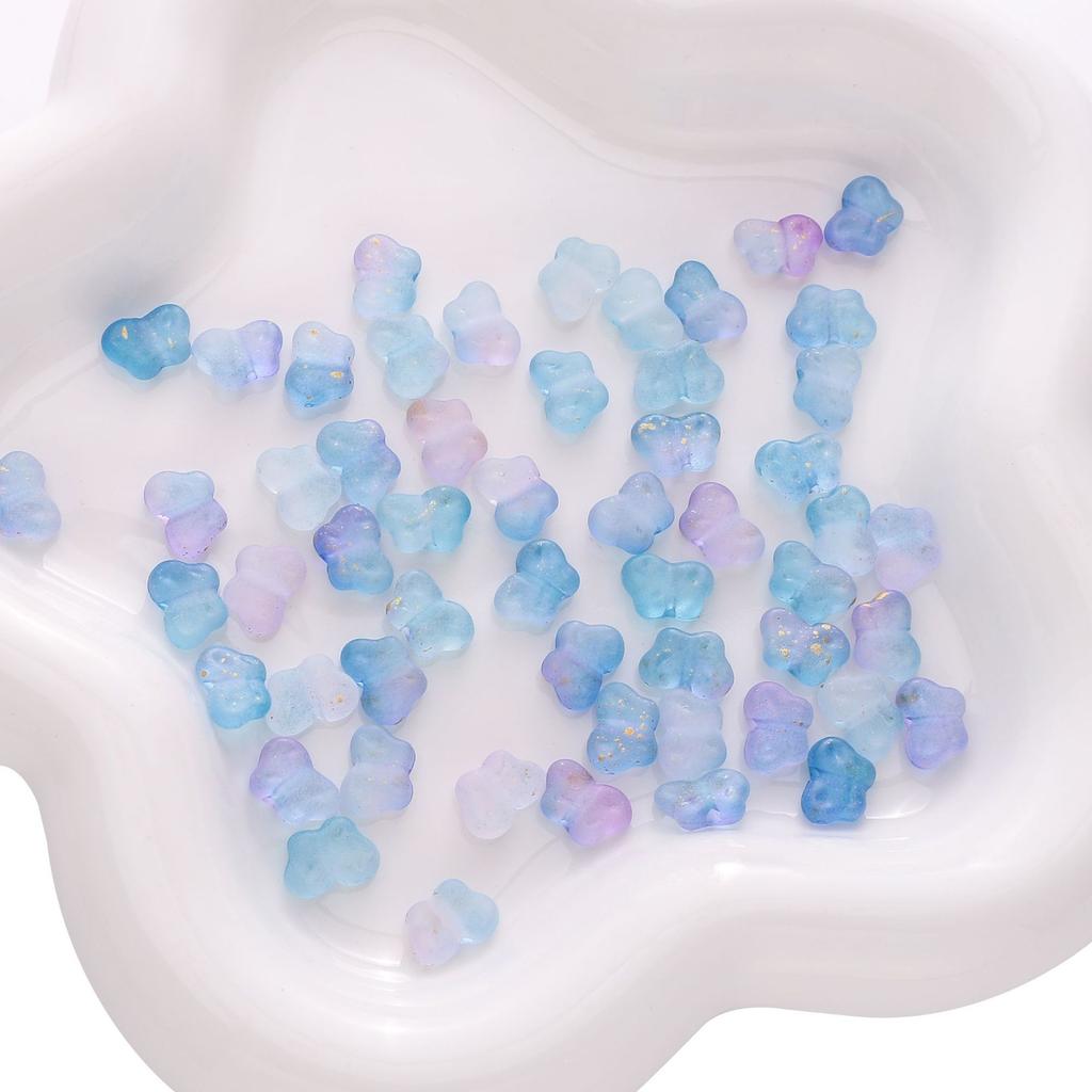 Contas Feitas à Mão 10 * 7 Acrílico Bloco de Cores Gradiente Ponto Ouro Borboleta Caseiro DIY Acessórios de Joalheria Contas de Fio de Mão Pingente de Bolsa Contas Soltas