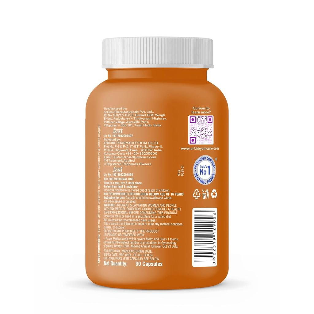 Arth Vital Wellness Saffron Capsules 30 Count For Skin Glow Sleep Support Mood Balance Digestion Eye Care Daily