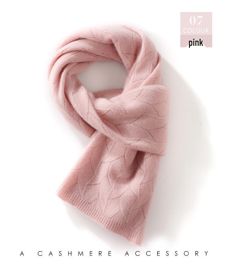 Women's Goat Cashmere Knit Scarf - Autumn/Winter Neck Warmer