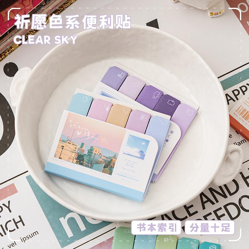 Office School Supplies Index Label Stickers High Looking Creative Memo Mark Classification Girl Heart Prayer Color Kawai Lovely