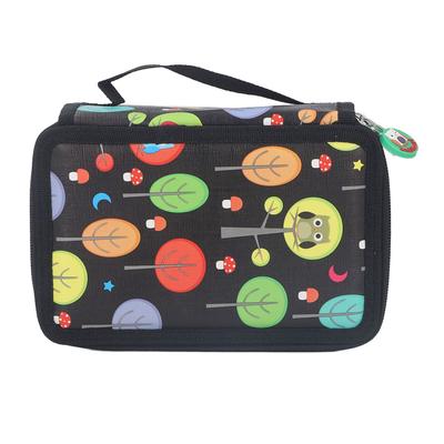 Colored Pencil Case Pencil Holder with Zipper Closure Large Capacity Pencil Case Foldable Colored Pencil Bag Cartoon