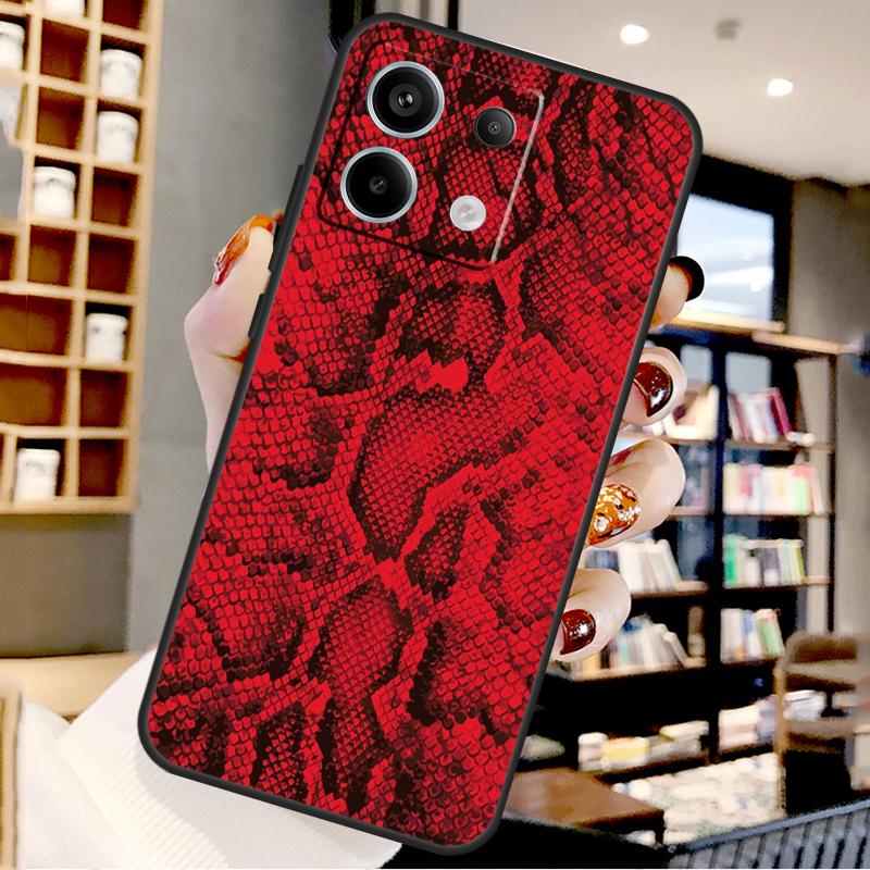 Snake Skin For Xiaomi Redmi Note 14 Pro 13 12 11 9 10 15 Pro Plus Case For Redmi 15 15C 14C 10C 12C 13C
