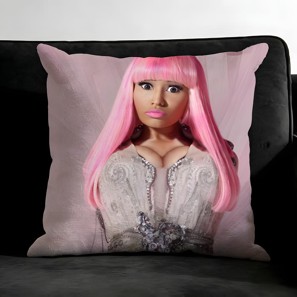 N-Nicki Minajj Singer Cushion Cover Pillowcase Ultra Soft Skin Friendly Fabric Cloud Like Comfort & Concealed Zipper