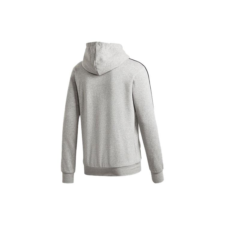 Adidas Long Sleeve Warm Fleece-Lined Hoodie Men Tops Gray DU0495
