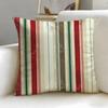 classic pattern Classic Striped Cushion Cover Soft  EasyWash Pillow Case  Versatile for Couch Bed Travel and Office