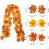100cm-Artificial Maples Leaf Garland Autumn Maple Leaves Vines Garland For Thanksgiving Halloween Home Porch Mantle Fireplace Farmhouse
