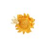 Smart Little Bee Sunflower Suit Brooch, Light Luxury Pastoral Style Niche Temperament Pin Brooch