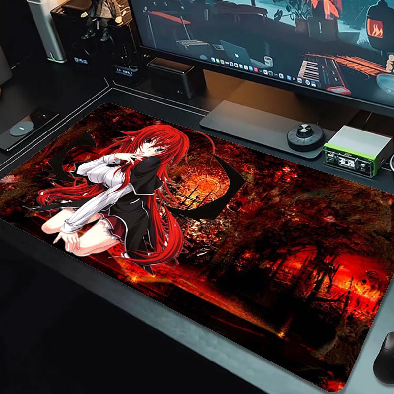 Rias Gremory Color Mouse Pad Large Gaming Table Cushion Non-slip Laptop Tablet Big Mousepad XXL Mat Mini PC Playmat With Lock edge
