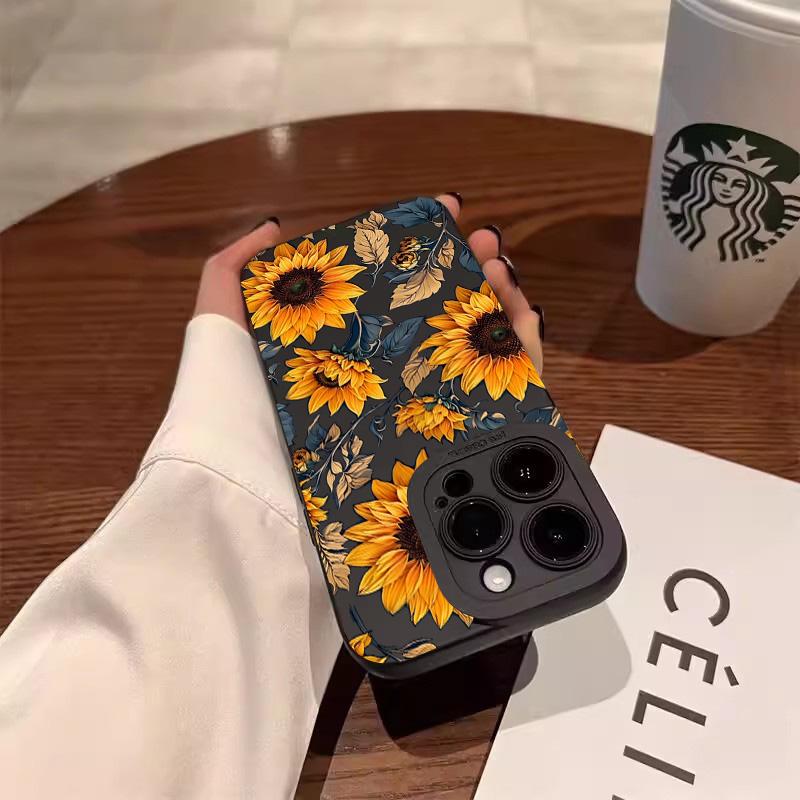 Sunflower Pattern Phone Case For Xiaomi Redmi Note 14 13 12 Pro Plus 5G 12S 11 10 Redmi 12 13 13C Shockproof Soft Silicone Cover