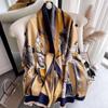 400g Retro Ethnic Bluebird Scarf: Women's Winter Warm Neck Warmer, High-End Imitation Cashmere Shawl.