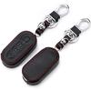 Leather Car Key Case Cover For Fiat Panda Stilo Punto Doblo Grande ducato 500x accessories Ducato palio grande egea freemont