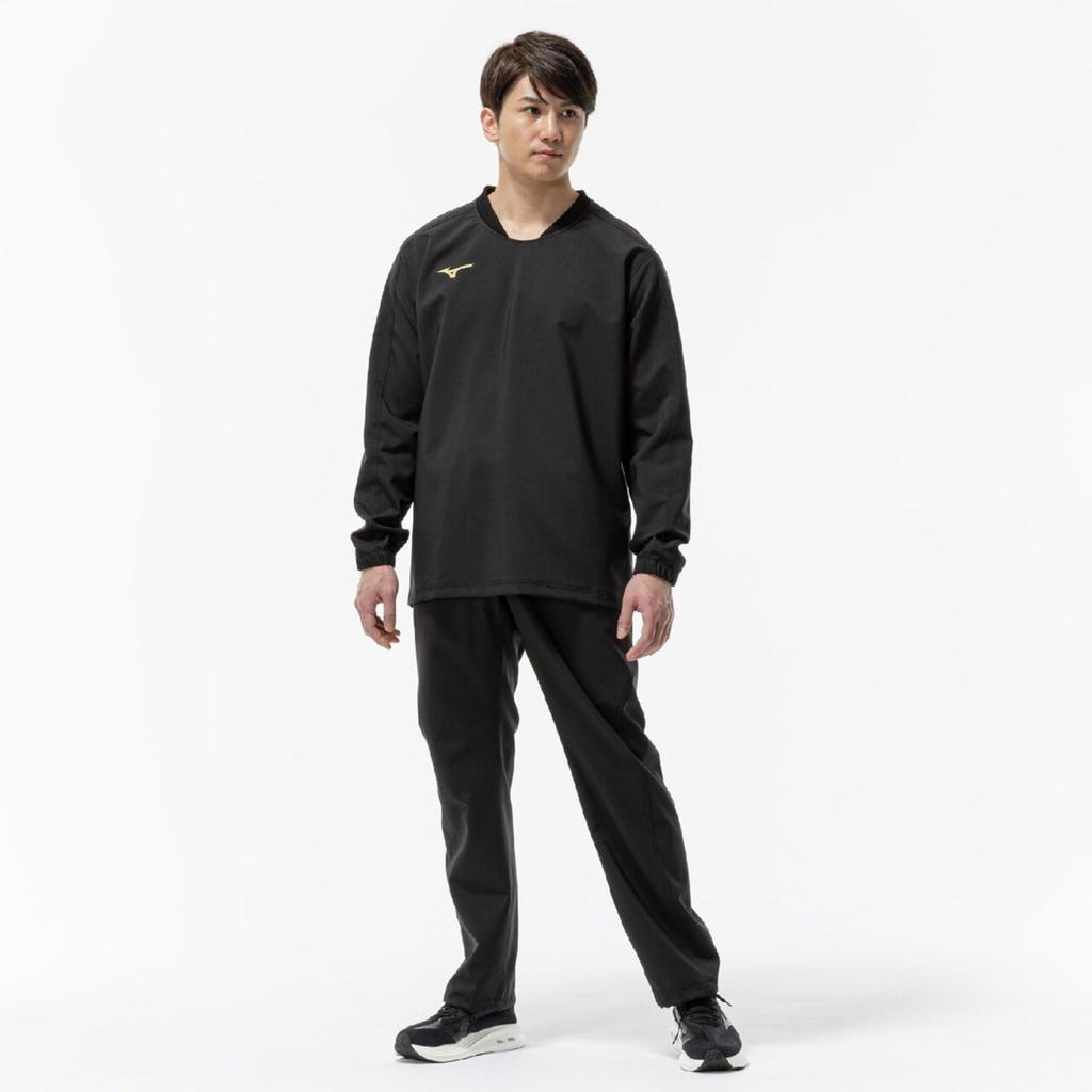 Mizuno Tough Breaker Tough PLUS Training Size L Shirt, Water-Repellent, Wear, 32MEC182, Unisex, Black,