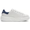 New MLB Chunky Classic Low Top Skateboard Shoes Unisex White Blue 3ASXCCB3N-07WHS