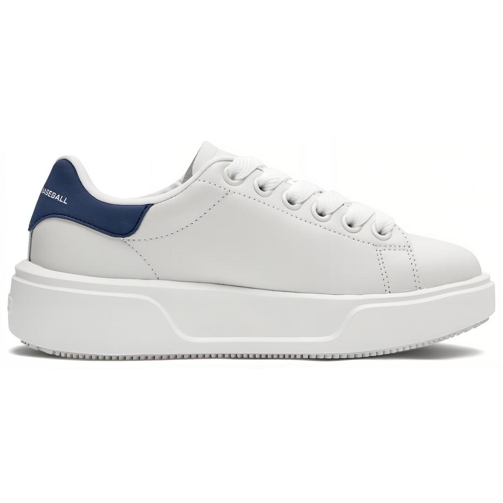 New MLB Chunky Classic Low Top Skateboard Shoes Unisex White Blue 3ASXCCB3N-07WHS