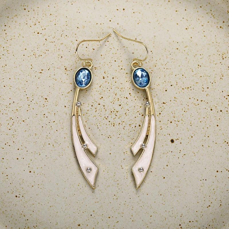 

Huitan Модные серьги-капли для женщин Заявление Циркон с синей цирконией Трендовые женские Нежные Шикарные Аксессуары для помолвки