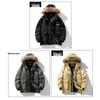 Jeep Men's Hooded Winter Padded Jacket with Fur Collar