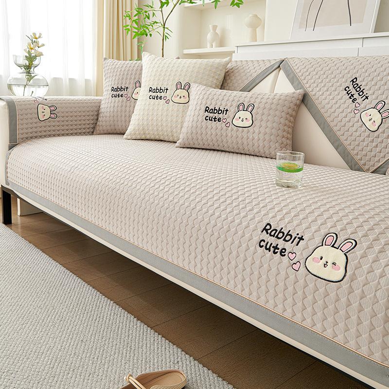 Ice Silk Sofa Cover Summer Universal Non-slip Sofa Mat Cool Feeling Mat Cushion Sofa Towel Couch Slipcovers for Living Room Home