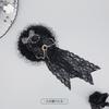 Handmade Lace Gothic Lolita Witch Hat Headband Women Sweet Style Halloween Costume Accessory Hair Clip Decor