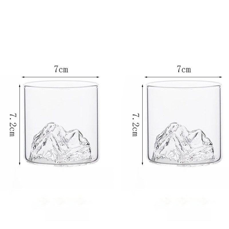 

320ml/180ml Iceberg-shaped Cups Heat-resistant Tea Cup Multi-color Water Cup Personalized Water Cups Drinking Glasses Wine Glass 2pcs