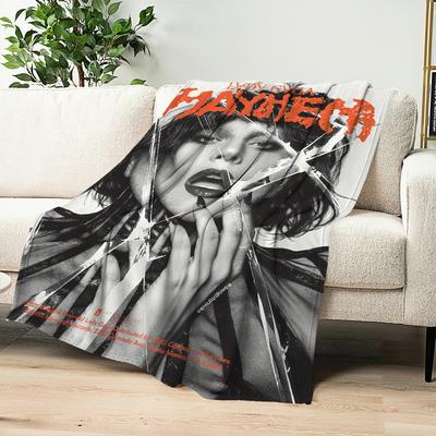 Blanket Flannel Warm Comfort Soft Plush Blanket for Sofa Living Singer g-Gaga Room Office Lady Mayhem Bedroom Travel Gift