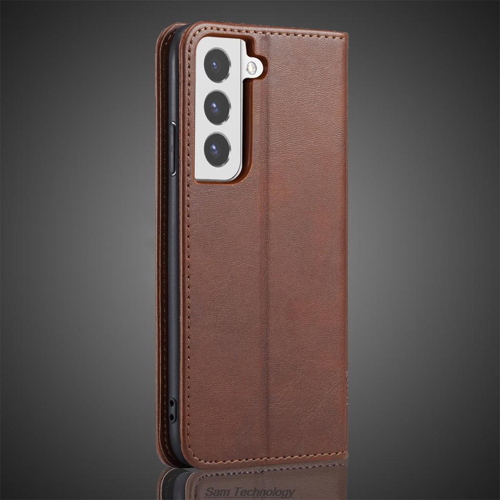 Magnetische Anziehungskraft Ledertasche für Samsung Galaxy S22 5G 6,1" Holster Flip Cover Case Brieftasche Handytaschen Fundas Coque