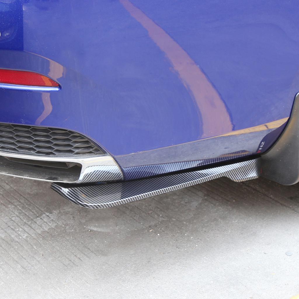 Rear Bumper Lip Splitter   Car Side  Fins Body Lip Spoiler Chin Skirt Protector, Black