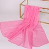 Thin Chinese Red Solid Chiffon Small Silk Scarf  Souvenir  Small Gift  Thin Big Red Women's Gauze Scarf