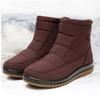 Waterproof Snow Boots Women Winter Shoes Soft Warm Plush for Cold Winter Laides Ankle Boots Non-slip Cotton Shoes Plus Size 42 Black Red