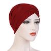 Knitted Turban Cap With Cross Front Style For Women Summer Winter Fashion