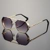 New High Quality Double Metal Chain Sunglasses Women Fashion Cool Design Brand Design Sun Glasses for Street Photography