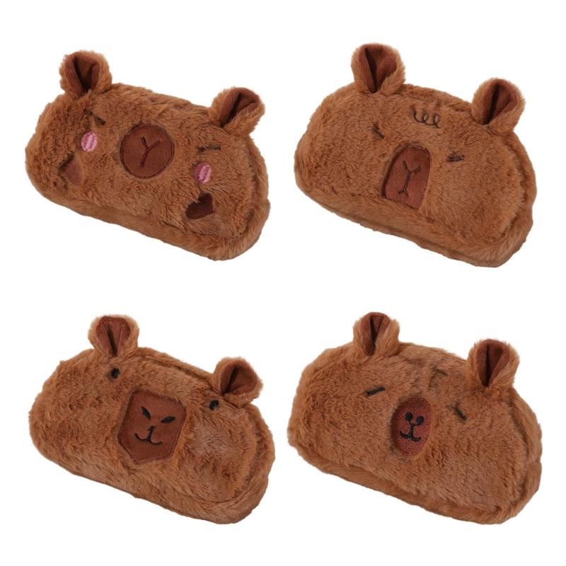 Animal Pencil Case Large Compartment Pen Pouches Portable Makeup Organiser Bag For School Office Travel Essential