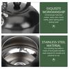 Stainless Steel Whistling Tea Kettle with Handle Large Capacity Stovetop Teapot Automatic Whistle Safe White Travel