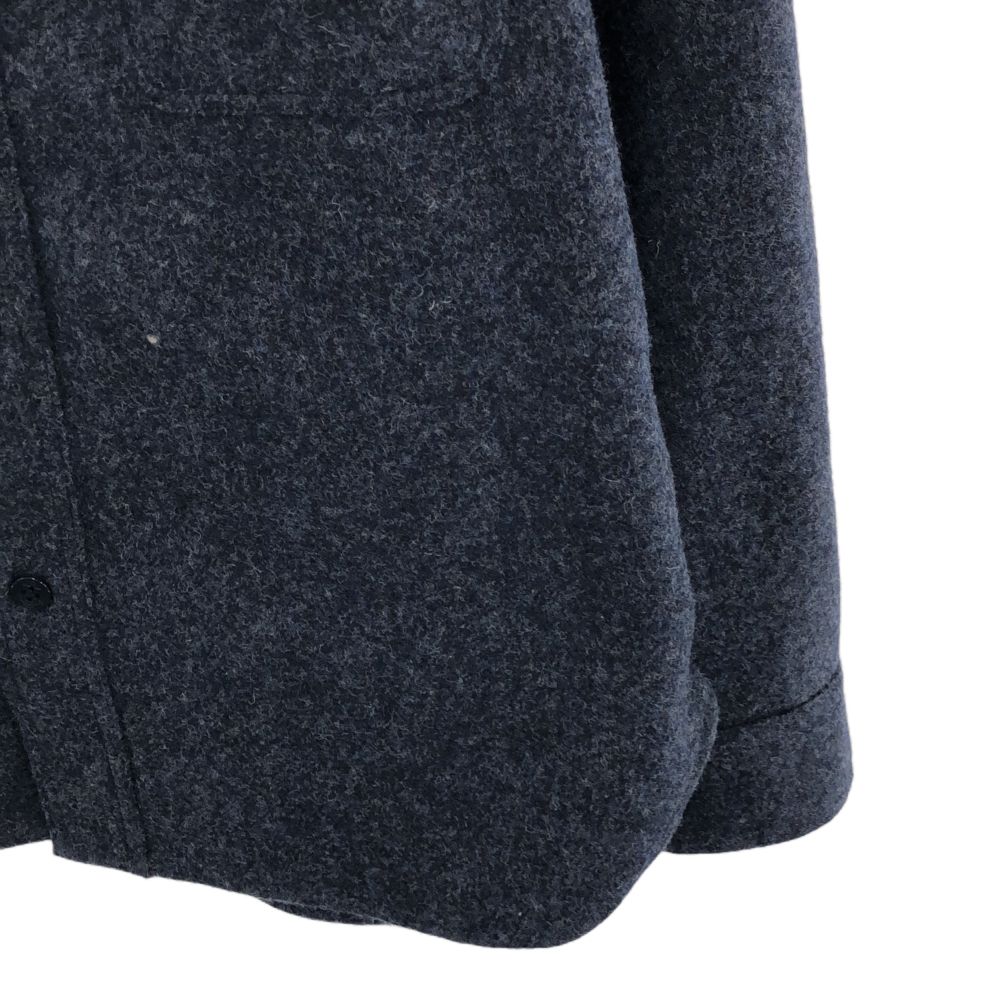 FULLCLOTHINGFACTORY Made In Japan Long Sleeve Wool Shirt 38 Blue Jacket Men's Used