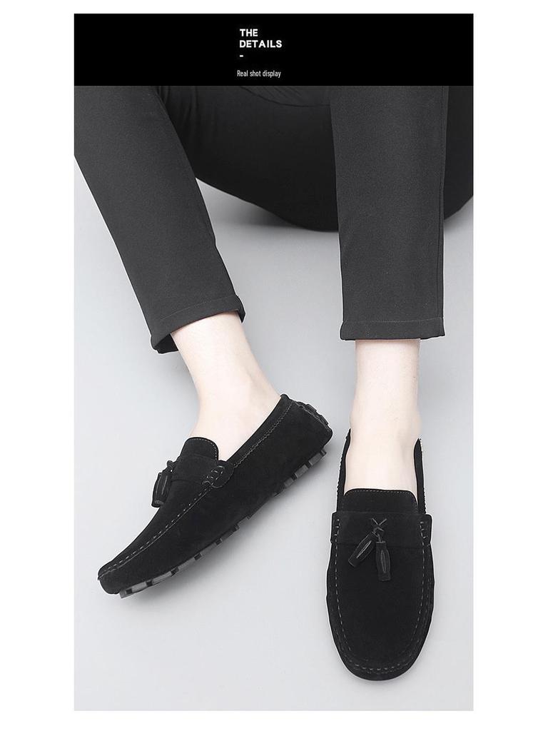 Übergröße Herren Wildleder Quasten Mokassins - Leichte Slipper Freizeit Loafer