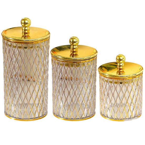 1/3Pcs Storage Jar Food Storage Container with Rubber-Sealed Lids Freshness Stackable Wide Opening Kitchen Storage Jar