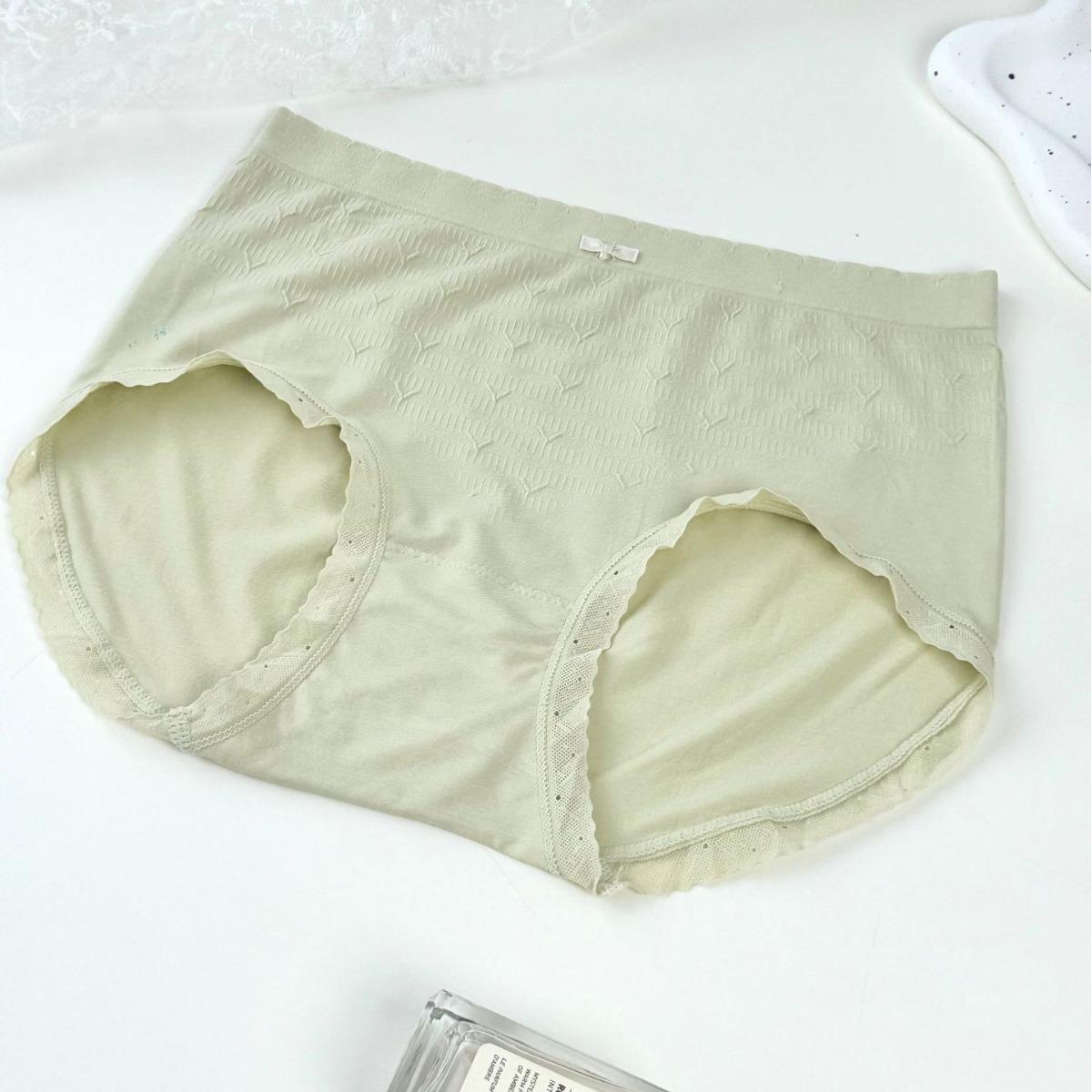 

Жіночі весняно-літні нові легкі та зручні дихаючі труси-бікіні середньої посадки One size зелений