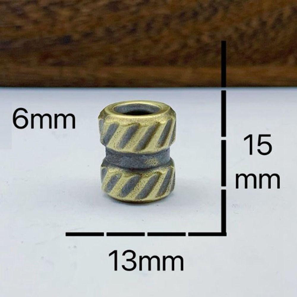 DIY Jewelry Accessories Retro Sculpture Bead Charms Brass Paracord Bead  EDC Outdoor Tool