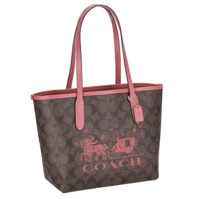 Torba Tote CM183 [Coach] Damska Brązowo/Różowa [Produkt]