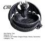 Bedside Table Accessory Tray Gothic Dragon Jewelry Tray, 3D Printed Figurine, Mythical Creature Desktop Textured Scale Storage Bowl Organizer for Keys